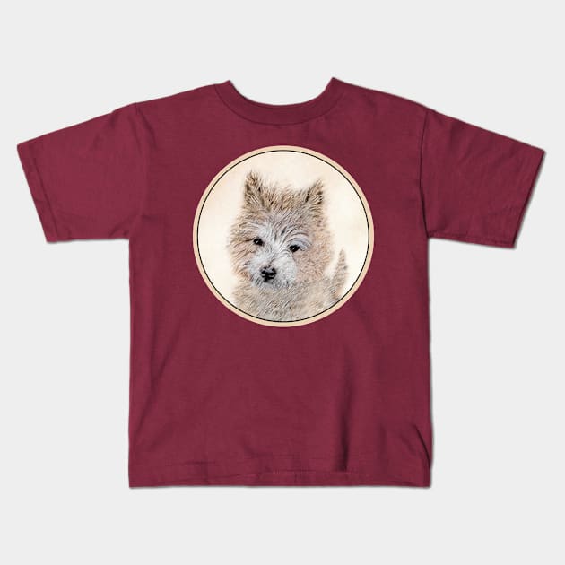 Cairn Terrier Puppy Kids T-Shirt by Alpen Designs